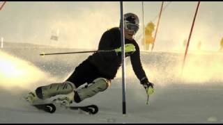 Lindsey Vonn Slow Motion Slalom  Red Bull Moments [upl. by Nogem]