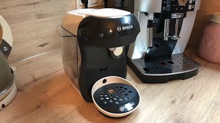 Bosch Tassimo happy tas1007 Unboxing TEST amp Review [upl. by Ahsekahs242]