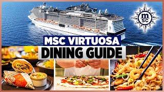 MSC Virtuosa Dining Guide 2024 [upl. by Eceirehs]