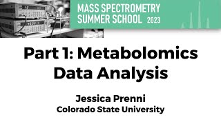 Part 1 Metabolomics Data Analysis [upl. by Arlina]