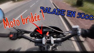 Balade en 50cc bridée Rieju MRT 2020 [upl. by Suirtimed]