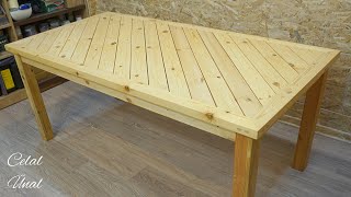 Wooden dining table  Diy Woodworking  Ahşap yemek masası [upl. by Frazier]