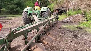 John Deere 4520 and 5020 spring fieldwork [upl. by Chrissa]