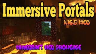 Minecraft 1165  Immersive Portals mod [upl. by Boulanger718]