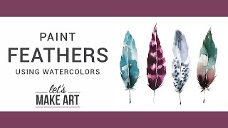 Learn to Paint Feathers with Watercolors [upl. by Aicirtel]