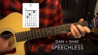 Speechless  Dan  Shay  Easy Guitar Lesson WChords [upl. by Icyaj]