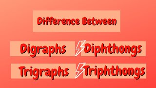 Difference Between Digraph Diphthong and TrigraphTriphthong [upl. by Ravert873]