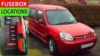 Citroen Berlingo Fuse Box Locations and how to check Fuses on Citroen Berlingo [upl. by Ahsille314]