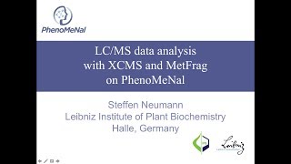 LCMS data analysis with XCMS and MetFrag [upl. by Leirda]