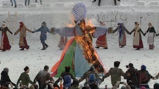 Russians in Siberia Celebrate Annual Maslenitsa Festival [upl. by Dedrick36]