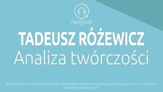 TADEUSZ RÓŻEWICZ – analiza twórczości – streszczenie i opracowanie lektury  nauqa [upl. by Schaaff]