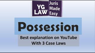 Possession  Explained in Hindi  Jurisprudence [upl. by Supple]