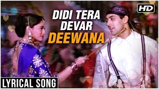 Didi Tera Devar Deewana  Lyrical Song  Hum Aapke Hain Koun  Salman Khan Madhuri Dixit [upl. by Karisa]