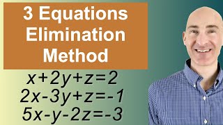 Solving Systems of 3 Equations Elimination [upl. by Pascale620]