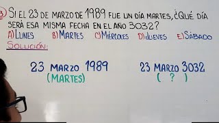 CALENDARIOS  RAZONAMIENTO MATEMÁTICO [upl. by Leahciam]