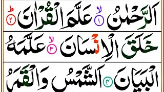 Surah Ar Rahman Full  Surah Rehman Full HD Colour Coded Arabic Text  سورة الرحمن رنگین تجویدی [upl. by Notsirhc695]