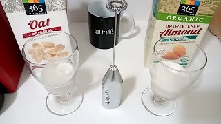 Oat Milk vs Almond Milk part 2 Frothing Test [upl. by Michigan]