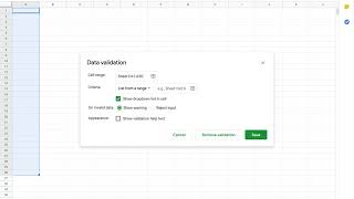 Google Sheets Limit Cell Entry [upl. by Halimeda435]