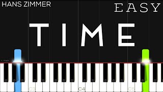 Hans Zimmer  Inception  Time  EASY Piano Tutorial [upl. by Bran]