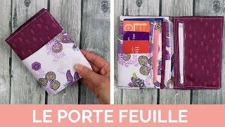 Coudre un porte feuille  TUTO COUTRE FACILE  PATRON GRATUIT [upl. by Zaragoza]