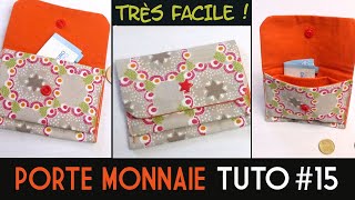 Tuto  15 Porte monnaie à 2 compartimentsRAPIDE et FACILE [upl. by Uhsoj215]