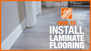 How to Install Laminate Flooring  The Home Depot [upl. by Oznofla153]