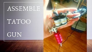 How to Set Up Tattoo Gun  Dragon Hawk Tattoo Machine  Assemble [upl. by Lleruj247]