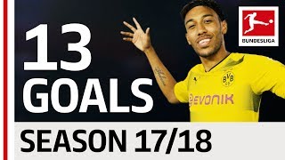 PierreEmerick Aubameyang  All Goals so far 201718 [upl. by Eelarat]