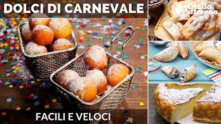 DOLCI DI CARNEVALE CHIACCHIERE CASTAGNOLE MIGLIACCIO E CASSATELLE [upl. by Bartolomeo]