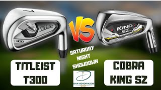 TITLEIST T300 vs COBRA KING SZ IRONS REVIEWSHOWDOWN [upl. by Anawqahs322]