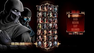 Mortal Kombat 9  Expert Tag Ladder SubZero amp Noob3 RoundsNo Losses [upl. by Sioux]