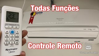 Todas as Funções Controle Remoto Ar Condicionado Springer Midea Inverter [upl. by Merola228]