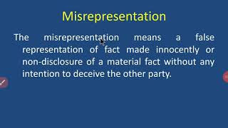 Misrepresentation [upl. by Ahser]