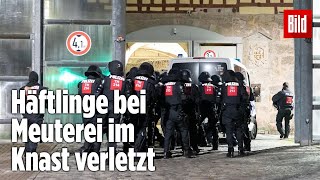 Gefängnismeuterei Polizei stürmt Knast in Thüringen  JVA Untermaßfeld [upl. by Vivie]